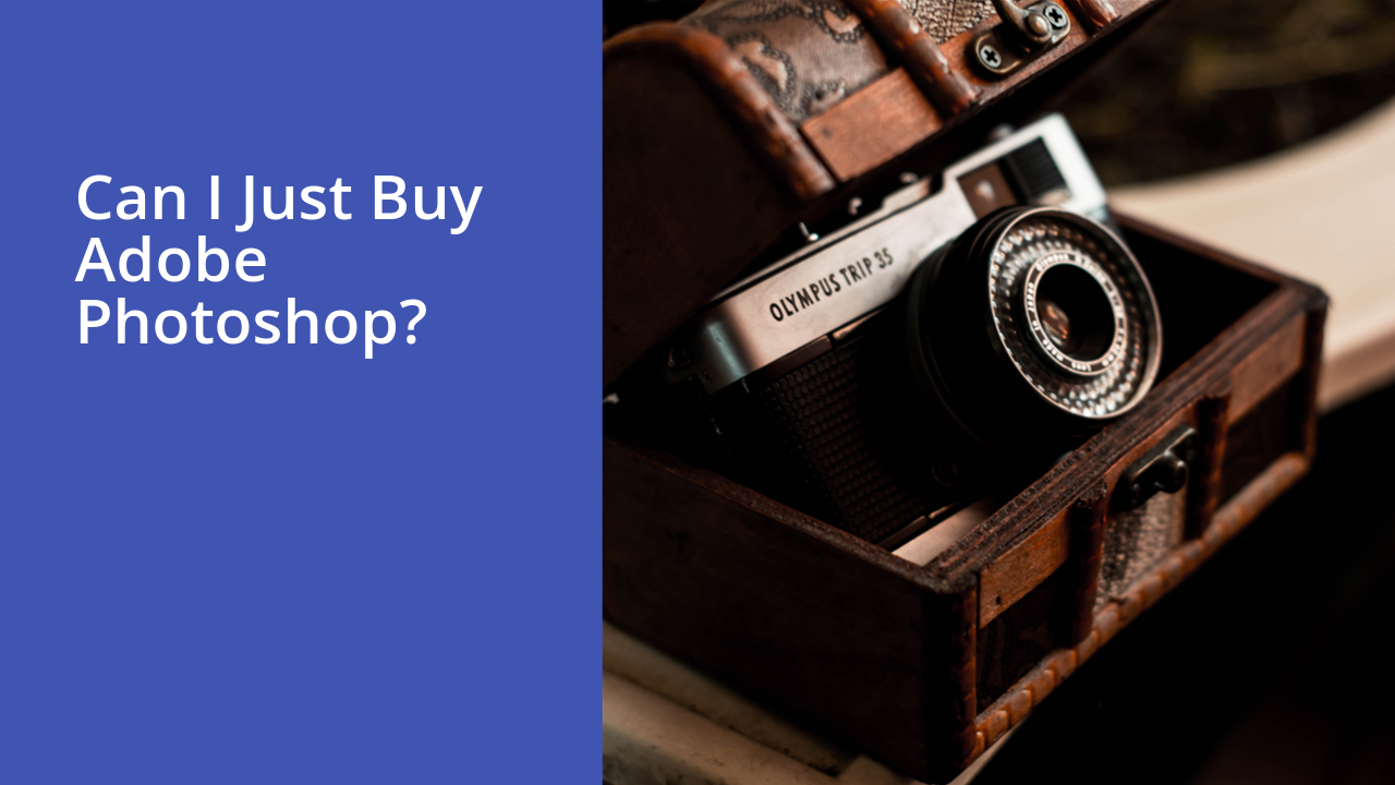 Can I just buy Adobe Photoshop?