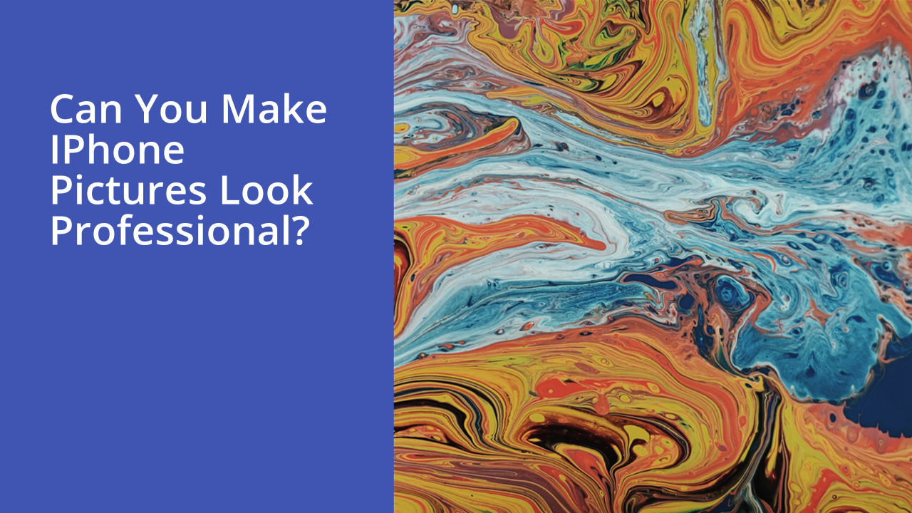 Can you make iPhone pictures look professional?